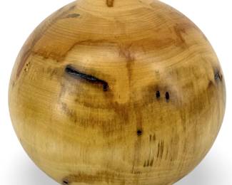 Signed Aspen M. Paulson Wooden Vase
