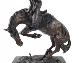 Rattlesnake By Frederic Remington Bronze Sculpture
