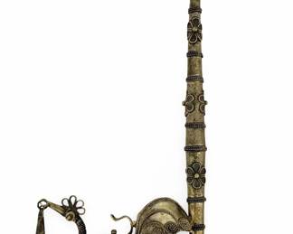 Vintage Silver Peacock Estate Pipe
