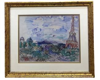 Vintage Raoul Dufy "The Eiffel Tower" Print
