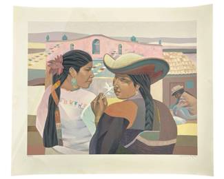 Signed Mario Cespedes “Fiesta del Sol" Lithograph
