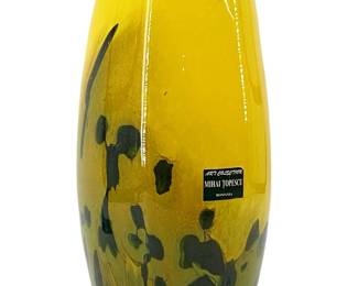 Mihai Topescu Art Collection Romana Art Glass Vase
