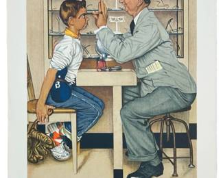 AP Norman Rockwell “The Optometrist" Lithograph
