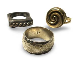 (3) Enticing Sterling Silver Rings
