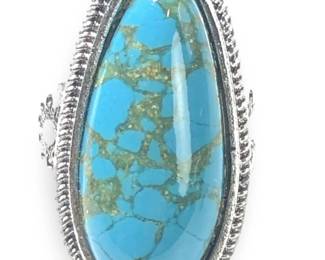 Sublime Kingman Sterling Silver Turquoise Ring
