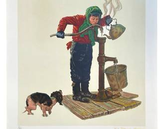 AP Norman Rockwell “Winter Morning" Lithograph
