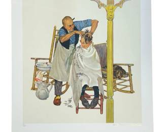 AP Norman Rockwell “Shear Agony" Lithograph
