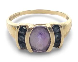 Exceptional 14K Yellow Gold Amethyst Ring
