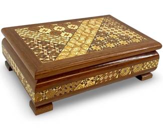 Sun Yosegi Zaiku Japanese Musical Jewelry Box
