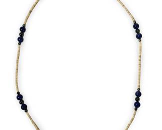 Vintage Handmade Lapis Lazuli Bead Necklace
