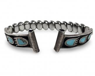 Vintage Inlay Turquoise Native American Watch Tip
