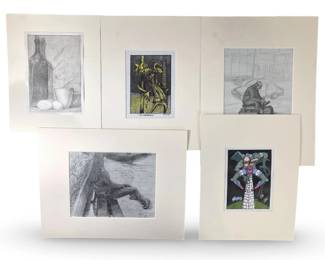 (5) Eduardo Pignalberi Original Drawings Mixed
