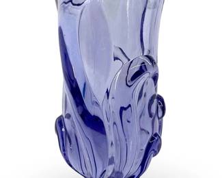 Vintage Purple Fenton Art Glass Vase
