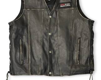 2XL Unik Ultra Leather Men’s Biker Vest
