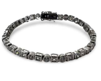 Captivating Sterling Silver CZ Tennis Bracelet
