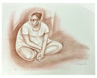 Vintage Signed Raul Anguiano Lithograph
