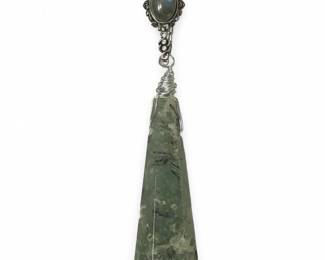 Enthralling Green Flourite Tower Pendant
