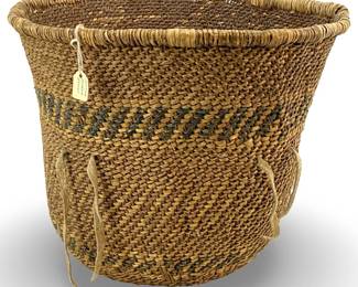 Vintage Apache Hand Woven Burden Basket
