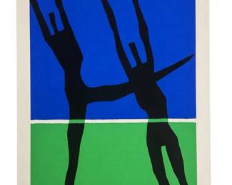 Signed Sidney Jonas Budnick “Blocked Kick" Litho
