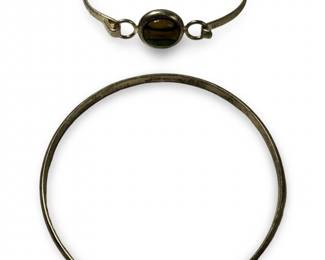 (2) Beautiful Silver & Sterling Silver Bracelets
