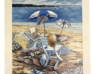 Signed Susan Rios “A Day With Friends" Serigraph
