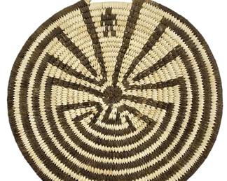 Hand Woven Man in the Maze Basketry Wall Art
