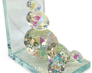 Clear Crystal Diamond Art Bookend
