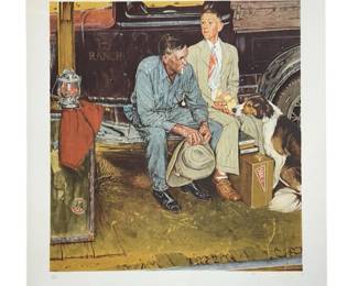 AP Norman Rockwell “Breaking Home Ties" Lithograph
