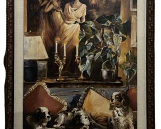 Antique Signed Taylor Oil on Canvas
