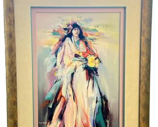 Signed Betty Carlson Oil On Board
