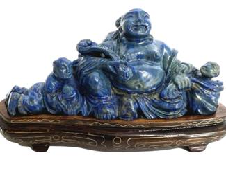 Magnificent Lapis Lazuli Buddha Sculpture

