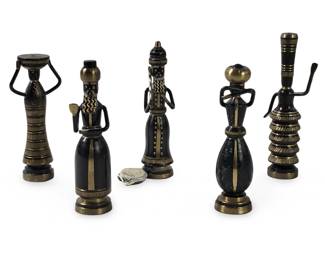 (5) Hans Teppich Miniature Brass Israel Figures
