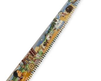 Hand Painted Native American Saw Blade Wall Decor
