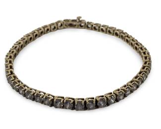 Phenomenal 10K Gold CZ Tennis Bracelet
