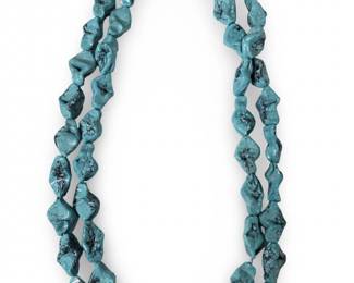 Native American Chunky Turquoise Nugget Necklace
