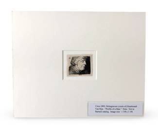 Circa 1890 Heliogravure Rembrandt Van Rijn Etching
