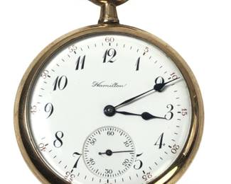 Vintage 10K Rose Gold Hamilton Pocket Watch
