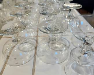 Noritake etched Starburst glassware bought in Japan in 1963