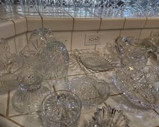 Various cut glass