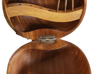 Giant walnut lidded bowl