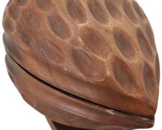 Vintage giant walnut bowl lidded
