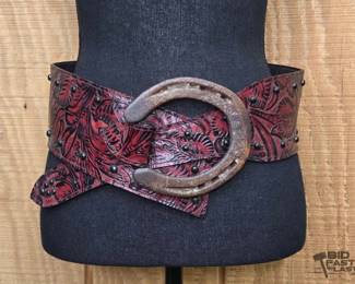 1564 ReRide Stories Red Floral Belt