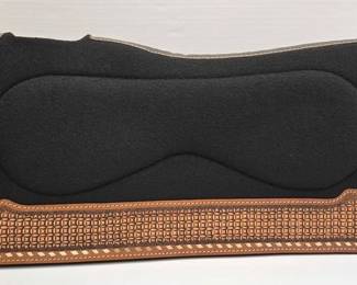 5102 NEW 1 Thick Black Felt Bottom Tooled Saddle Pad