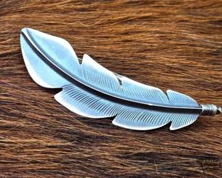 1330 Sterling Silver Feather Hair Clip
