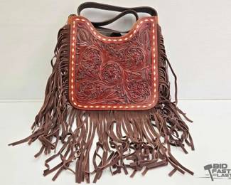 5312 NEW Klassy Cowgirl Tooled Fringe Handbag