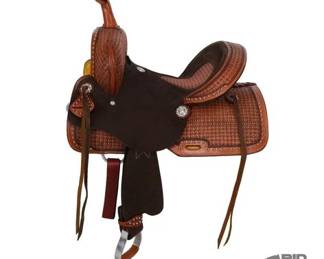 5006 NEW 13 Seat Double T Tooled Youth Barrel Saddle
