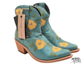 2014 NEW Liberty Black Adela Rose Embroidered Booties