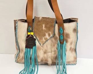 5302 NEW Klassy Cowgirl Cowhide Fringe Tote Bag