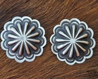 1364 Native American Sterling Silver Earrings