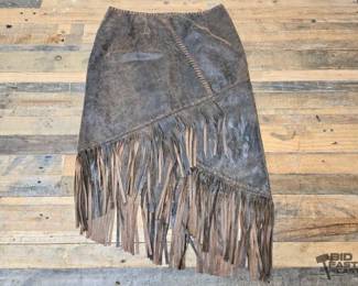 3006 NEW Double D Ranch Hacienda Brands Leather Skirt